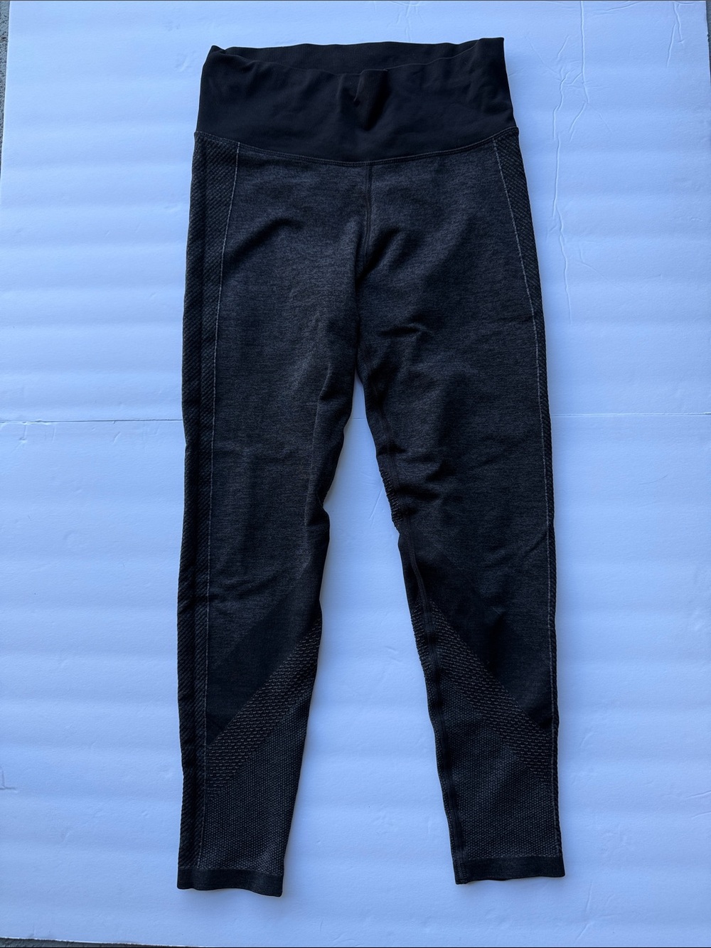 Athleta Black & Charcoal High-Rise Performance Leggings